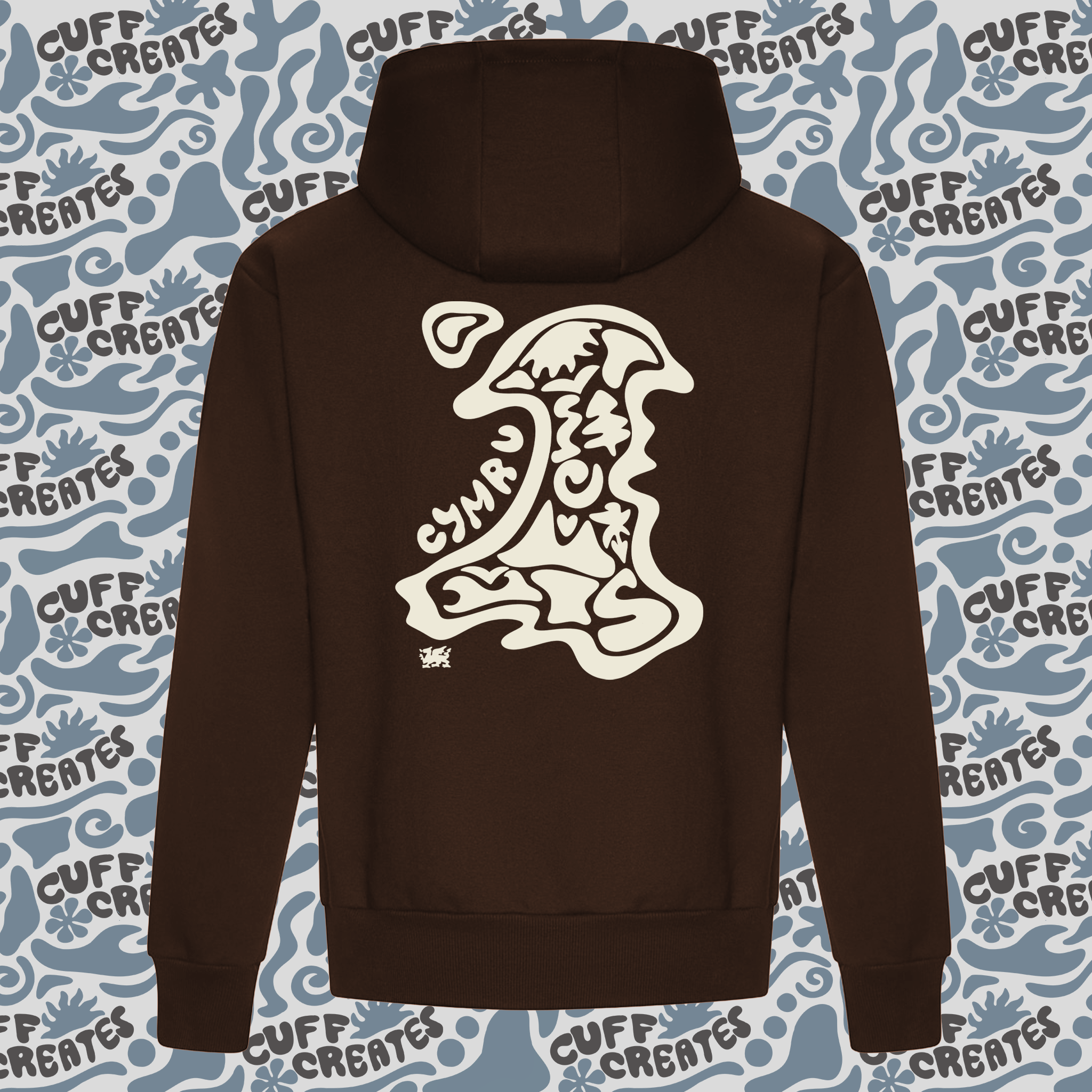 Cuff Creates Brown Cymru Hoodie