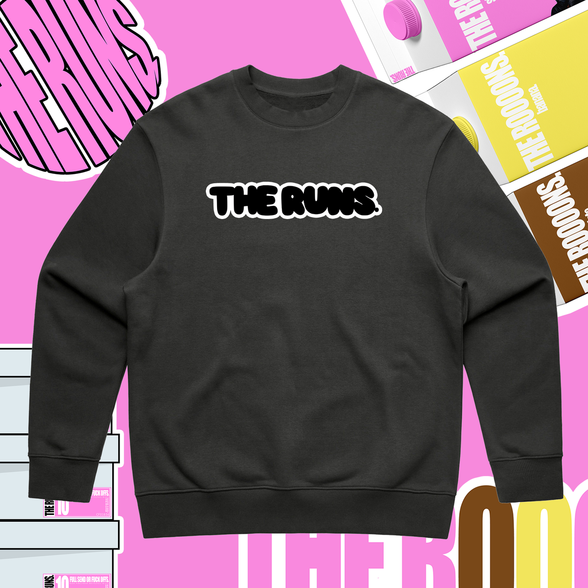 The Runs Embroidered Heavy Crew Sweater